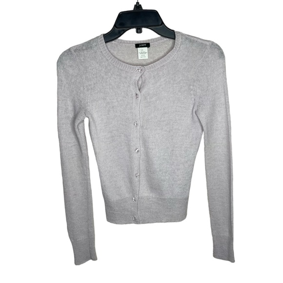 J. Crew Cardigan Sweater Womens Small Pink Alpaca Wool Blend Light Button Up - Picture 1 of 6